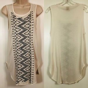 Haute Hippie Ivory Embroidered Beaded Blouse